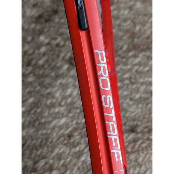 Wilson Pro Staff Precision XL 110 Red Tennis Racket for Adults Grip Size - Picture 9 of 11